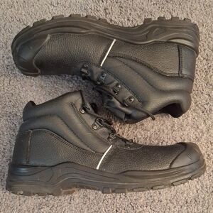 Black Leather Men's Hiking Boots